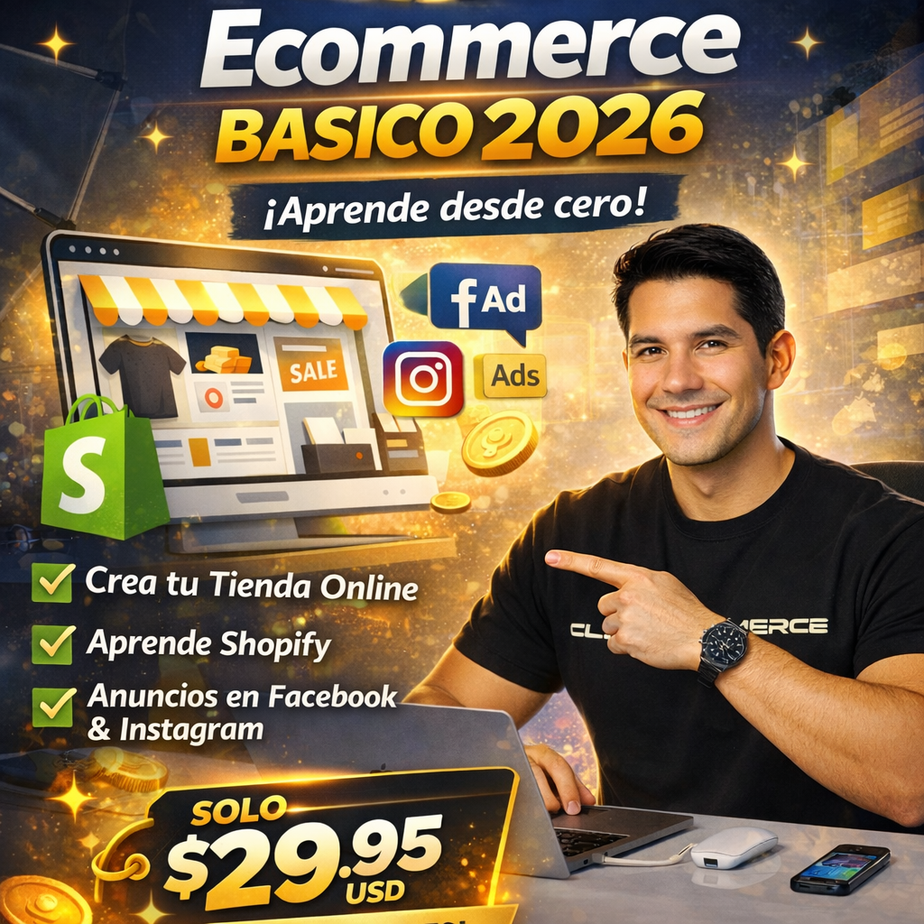 Ecommerce Básico 2026 | Aprende Shopify y Meta Ads desde Cero - Club Commerce